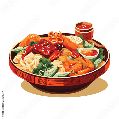 food, chinese, asian, background, restaurant, cooking, meal, design, cuisine, delicious, gourmet, dinner, dish, asia, plate, tasty, noodle, yellow, lunch, thai, traditional, vegetable, vector, table, 
