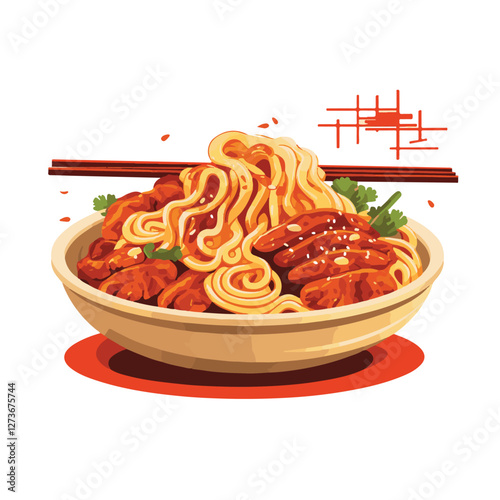 food, chinese, asian, background, restaurant, cooking, meal, design, cuisine, delicious, gourmet, dinner, dish, asia, plate, tasty, noodle, yellow, lunch, thai, traditional, vegetable, vector, table, 