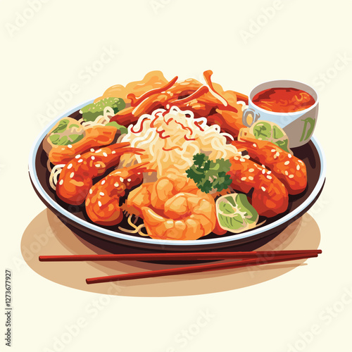 food, chinese, asian, background, restaurant, cooking, meal, design, cuisine, delicious, gourmet, dinner, dish, asia, plate, tasty, noodle, yellow, lunch, thai, traditional, vegetable, vector, table, 