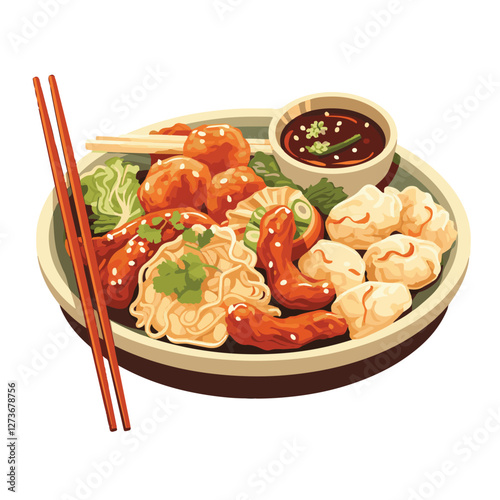 food, chinese, asian, background, restaurant, cooking, meal, design, cuisine, delicious, gourmet, dinner, dish, asia, plate, tasty, noodle, yellow, lunch, thai, traditional, vegetable, vector, table, 