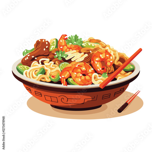 food, chinese, asian, background, restaurant, cooking, meal, design, cuisine, delicious, gourmet, dinner, dish, asia, plate, tasty, noodle, yellow, lunch, thai, traditional, vegetable, vector, table, 