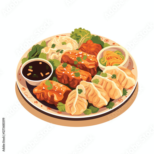 food, chinese, asian, background, restaurant, cooking, meal, design, cuisine, delicious, gourmet, dinner, dish, asia, plate, tasty, noodle, yellow, lunch, thai, traditional, vegetable, vector, table, 