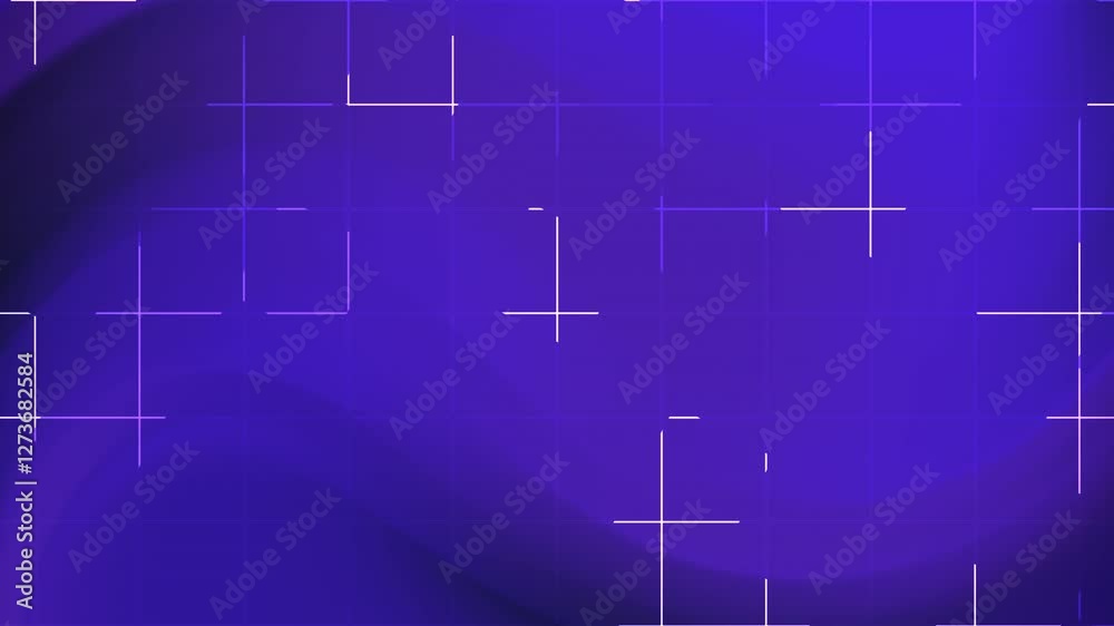 Abstract design with purple background and white grid lines, ideal for tech presentations, digital marketing, and modern graphic design projects.