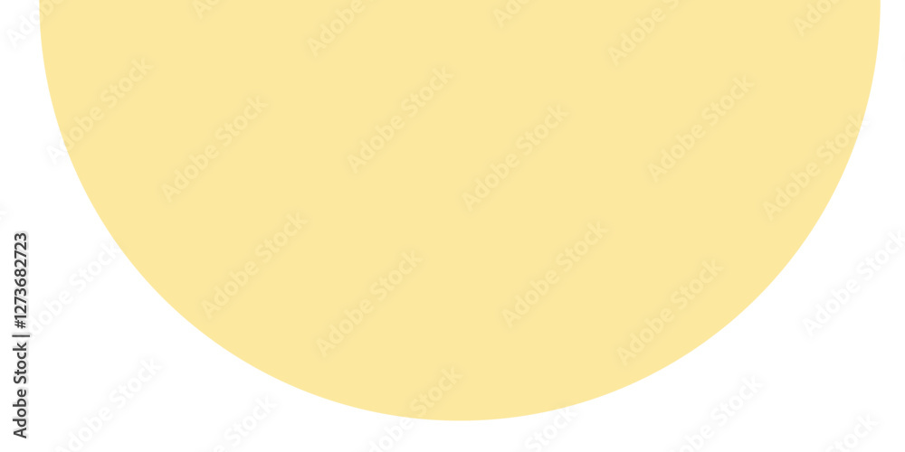 Yellow semicircle geometric minimalist shape Yellow semicircle geometric minimalist shape