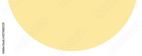 Yellow semicircle geometric minimalist shape
