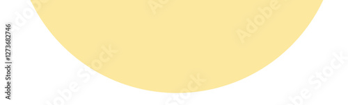 Yellow semicircle geometric minimalist shape