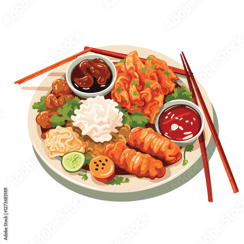 food, chinese, asian, background, restaurant, cooking, meal, design, cuisine, delicious, gourmet, dinner, dish, asia, plate, tasty, noodle, yellow, lunch, thai, traditional, vegetable, vector, table, 