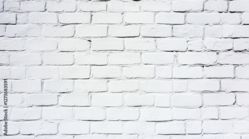 Fototapeta premium White brick wall pattern seamless texture background