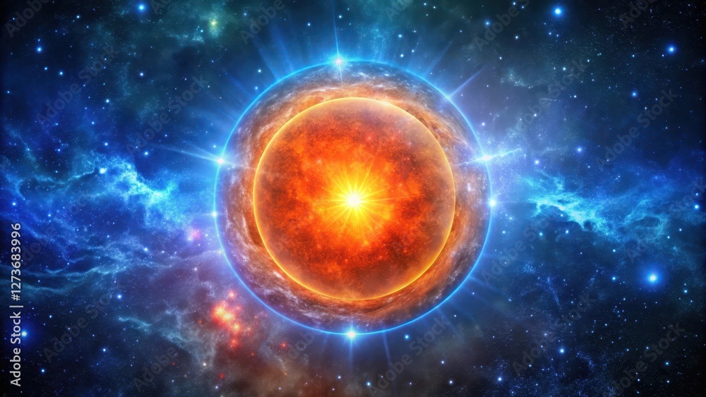 Obraz premium A deep space background with Betelgeuse in the center