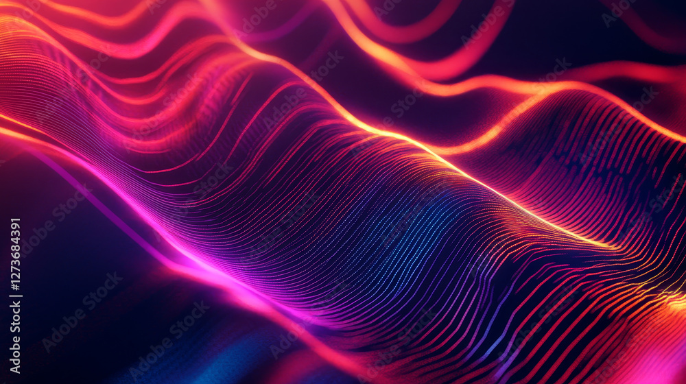 Vector digital music equalizer audio waves design template audio signal visualization illustration. Vector digital music equalizer audio waves design template audio signal visualization illustration.