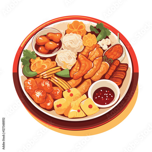 food, chinese, asian, background, restaurant, cooking, meal, design, cuisine, delicious, gourmet, dinner, dish, asia, plate, tasty, noodle, yellow, lunch, thai, traditional, vegetable, vector, table, 
