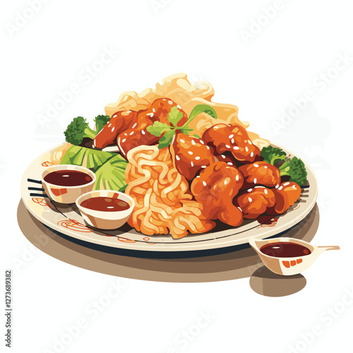 food, chinese, asian, background, restaurant, cooking, meal, design, cuisine, delicious, gourmet, dinner, dish, asia, plate, tasty, noodle, yellow, lunch, thai, traditional, vegetable, vector, table, 