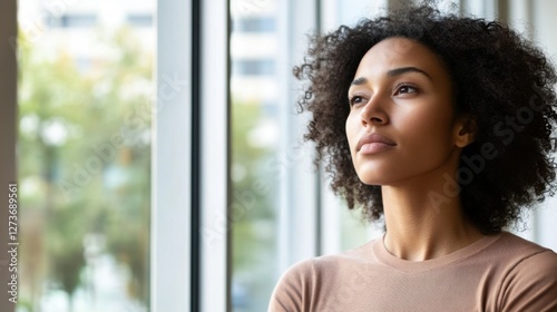 Withdrawal symptoms involve feelings of isolation. A person standing by a window, staring outside Free Download Withdrawal symptoms involve feelings of isolation. A person standing by a window, staring outside - GFXLoad