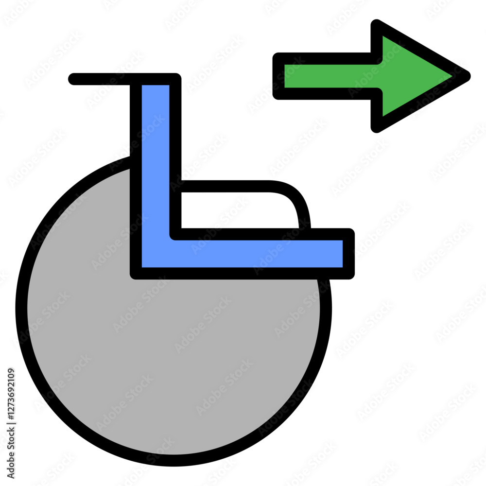 Ambulatory Wheelchair Icon Element For Design Ambulatory Wheelchair Icon Element For Design