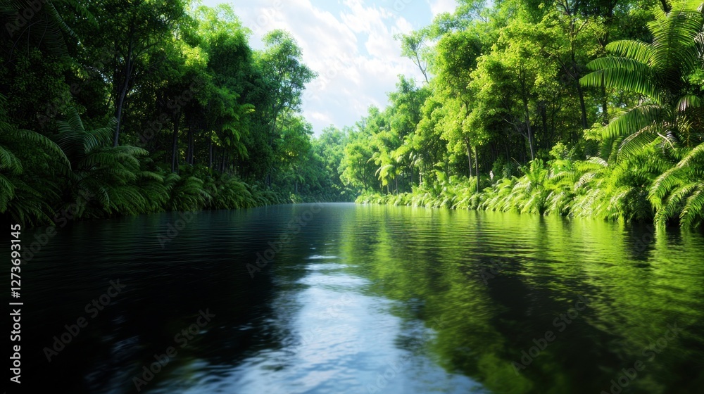 Serene Jungle River Serene Jungle River