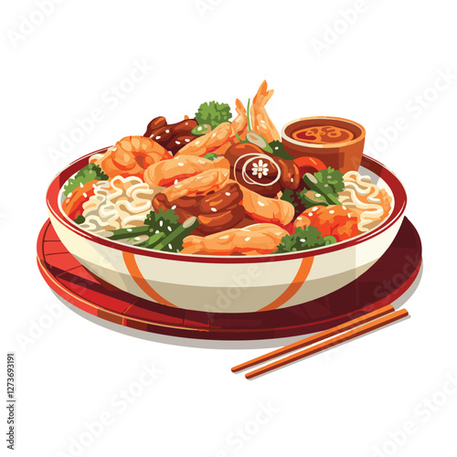 food, chinese, asian, background, restaurant, cooking, meal, design, cuisine, delicious, gourmet, dinner, dish, asia, plate, tasty, noodle, yellow, lunch, thai, traditional, vegetable, vector, table, 