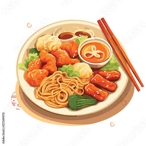 food, chinese, asian, background, restaurant, cooking, meal, design, cuisine, delicious, gourmet, dinner, dish, asia, plate, tasty, noodle, yellow, lunch, thai, traditional, vegetable, vector, table, 