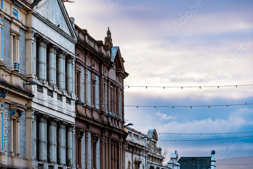 Row of historic buildings along Rundle Street in the Adelaide CBD photo