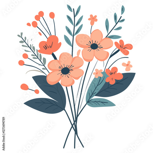 A flower bouquet flowers art illustration vector