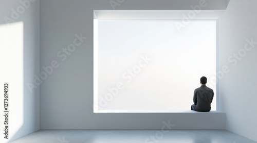 Withdrawal symptoms lead to a sense of emptiness. A person staring out a window with a blank expression