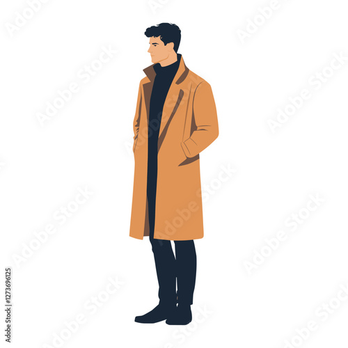 A man wearing coat illustration clothing male vector