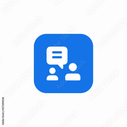 mutual discussion icon sign vector