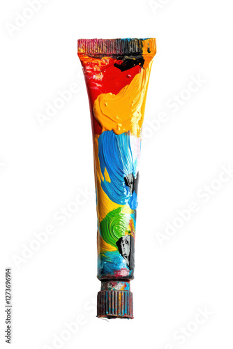 Isolated Colorful Paint Tube
