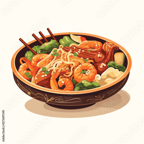 food, chinese, asian, background, restaurant, cooking, meal, design, cuisine, delicious, gourmet, dinner, dish, asia, plate, tasty, noodle, yellow, lunch, thai, traditional, vegetable, vector, table, 