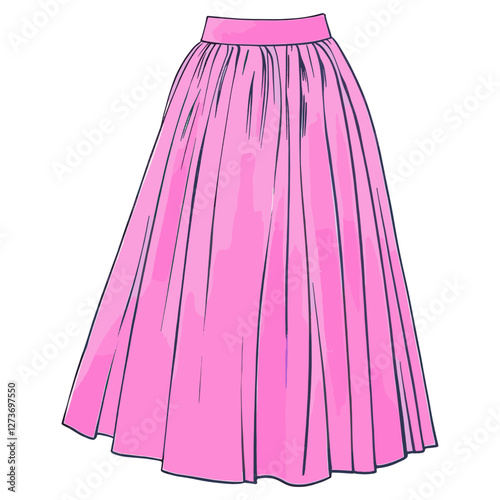 Pink Skirt skirt illustration clothing vector