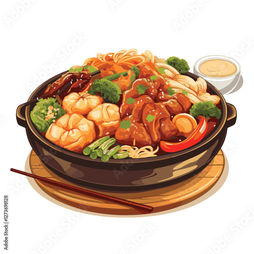 food, chinese, asian, background, restaurant, cooking, meal, design, cuisine, delicious, gourmet, dinner, dish, asia, plate, tasty, noodle, yellow, lunch, thai, traditional, vegetable, vector, table, 