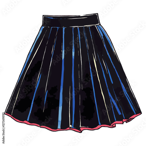 Black short Skirt skirt illustration clothing vector