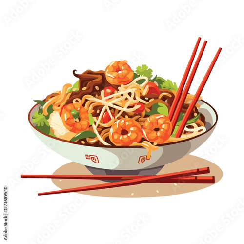food, chinese, asian, background, restaurant, cooking, meal, design, cuisine, delicious, gourmet, dinner, dish, asia, plate, tasty, noodle, yellow, lunch, thai, traditional, vegetable, vector, table, 