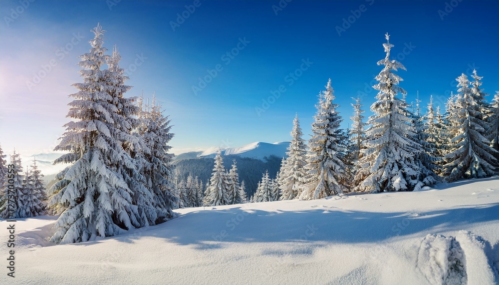 gorgeous frosty scene of magical fir trees covered with fresh snow in sunny weather carpathian mountains ukraine europe gorgeous frosty scene of magical fir trees covered with fresh snow in sunny weather carpathian mountains ukraine europe