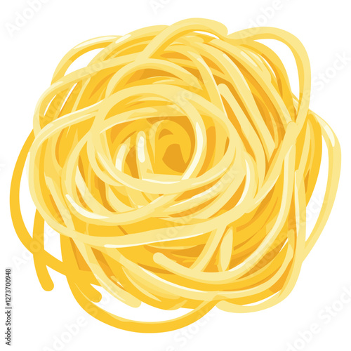 Tometo spaghetti illustration pasta food vector