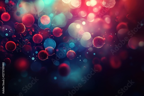 Wallpaper Mural Abstract Colorful Background with Bokeh and Particle Effects Torontodigital.ca
