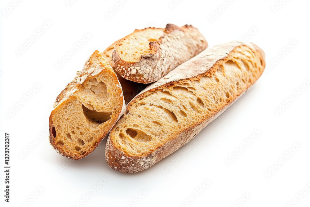 Baguette isolated on white background. Baguette isolated on white background.