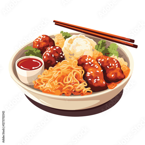food, chinese, asian, background, restaurant, cooking, meal, design, cuisine, delicious, gourmet, dinner, dish, asia, plate, tasty, noodle, yellow, lunch, thai, traditional, vegetable, vector, table, 