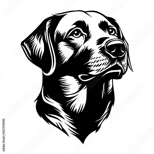 Dog art illustration stencil vector