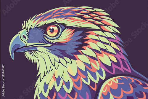  Vibrant rainbow owl, colorful feathers, piercing eyes, detailed plumage, hyper-realistic, surreal, fantasy creature, iridescent, close-up portrait, studio lighting, dark background, digital art, hi