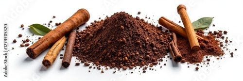 Wallpaper Mural Mocha flavored tea blend with aromatic spices isolated on white background, mocha, flavor, isolated Torontodigital.ca