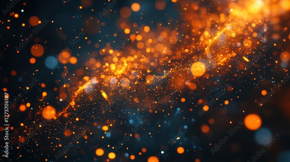 Fototapeta premium Futuristic abstract technology patterns with interlocking neon shapes and glowing nodes