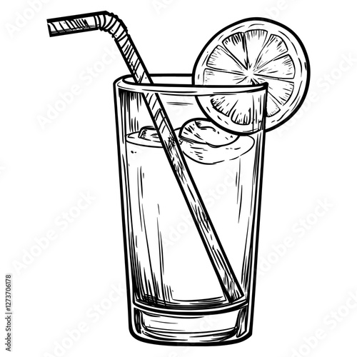 A Lemonade lemonade beverage glass vector
