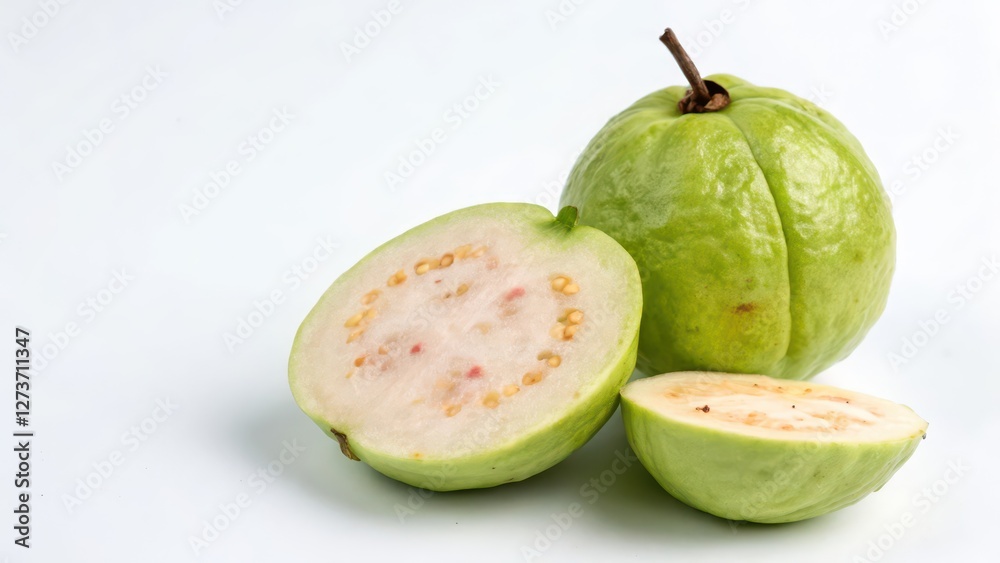 Guava Fruit on White Background Guava Fruit on White Background