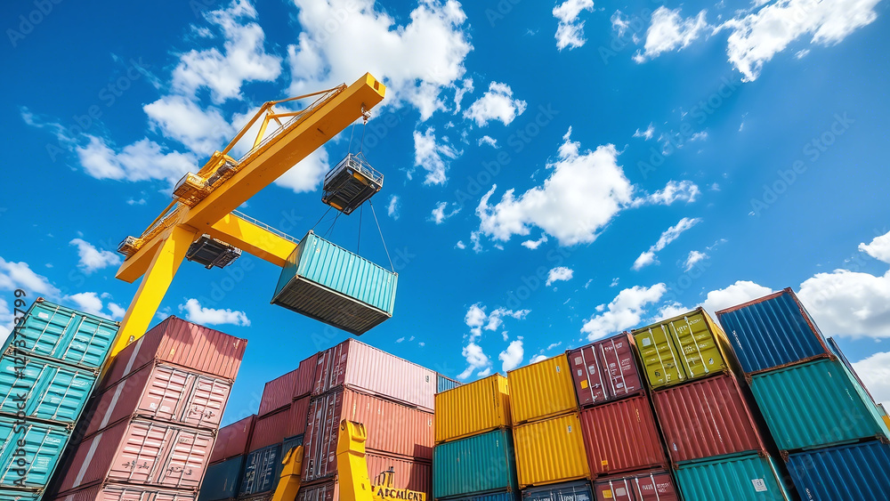 Industrial Crane Lifting Shipping Container: Efficient Logistics