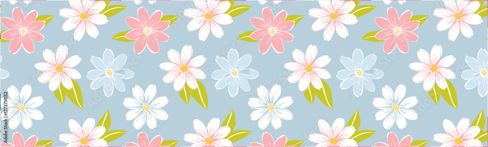 Obraz premium Floral pattern background vector illustration