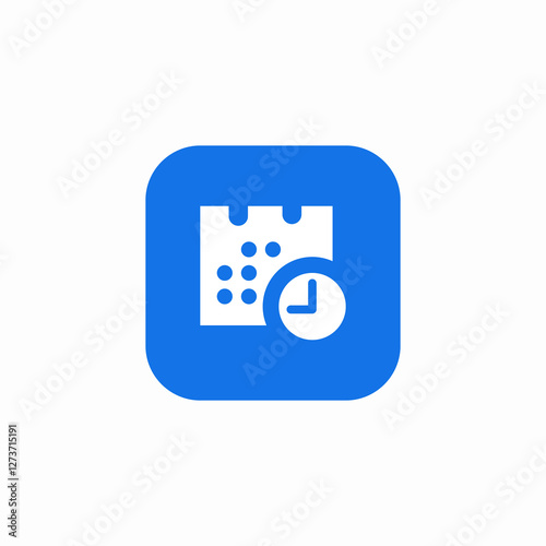 calendar event wait icon sign vector