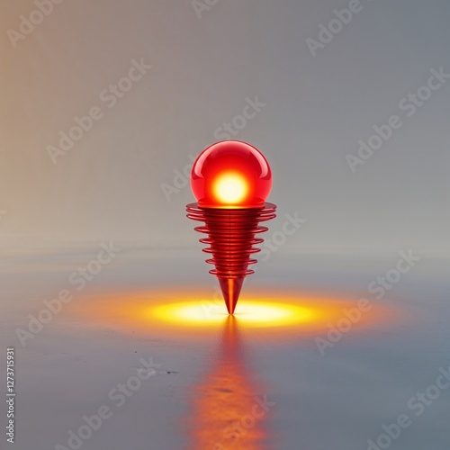 : Standing tall with a band of light, this pointer emphasizes a specific location on a subtly visible map, suggesting a point of interest or a crucial destination, perhaps within the region of Bhakkar