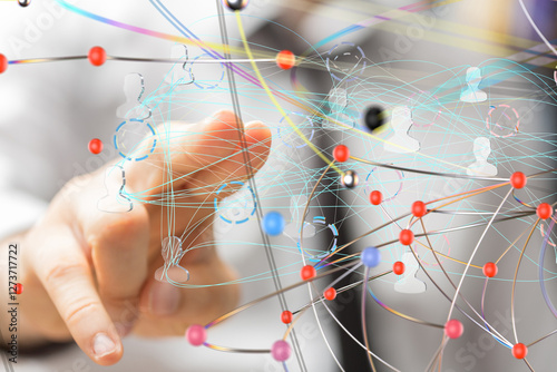 Global network. Blockchain....