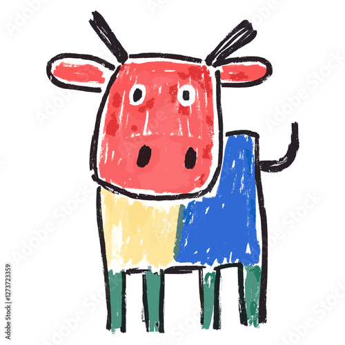 Cow illustration drawing animal vector