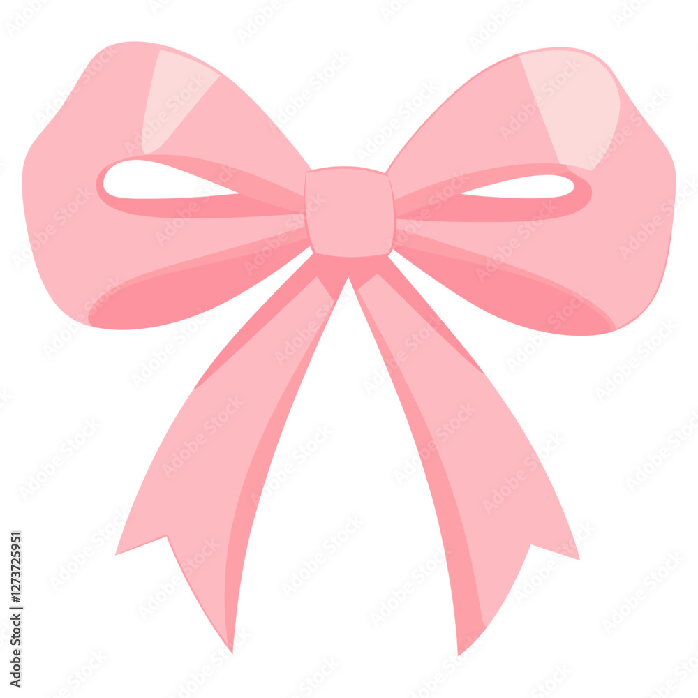 Pink bow ribbon illustration accessories chandelier vector
